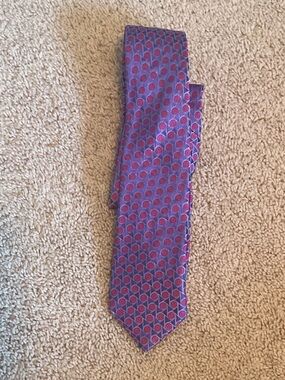 Ted Baker London Violet Tie with Pink Circular Motif